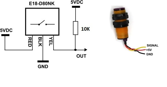 1IR Sensor E18-D80NK2