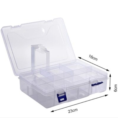 Plastic Fliptop Box 230x160x60mm – 2 Stage Compartments