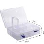 Plastic Fliptop Box 230x160x60mm – 2 Stage Compartments
