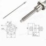 3D Printer Egypt CNC 1204 Ball Screw L360 Machined End w/ Anti-backlash Nut