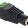 Female DC Power Adapter DC Barrel Jack Female to 2-Pin Terminal Block Adapter