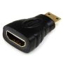 HDMI Female to Mini HDMI Male Adapter Coupler Connector joiner convertor (Black)