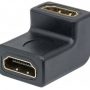 HDMI Female to HDMI Female Adapter Coupler Right Angle (Black)