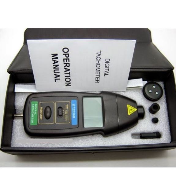 DT-2236C Digital Laser Photo Tachometer Speed Gauge Contact and Non-contact Tachometer