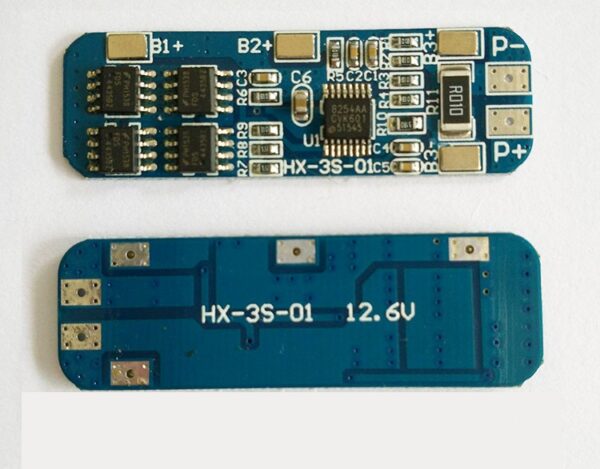 3 string 12V18650 lithium battery protection board 11.1V 12.6V anti-overcharge and over discharge peak 10A overcurrent protection