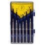 Precision Screwdriver Set 6 pcs fine tips ( crosshead - slotted )