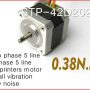 STEPPER MOTOR for 3D printer and small DIY CNC 42D2022 NEMA17 0.38N.m 1.2A