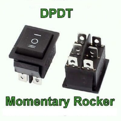 6Pin ON-OFF-ON 3 Position DPDT Momentary Rocker Power Switch