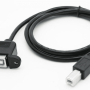1.5M USB B Male to Female M/F Extension Cable Screw Lock Panel Mount for Printer