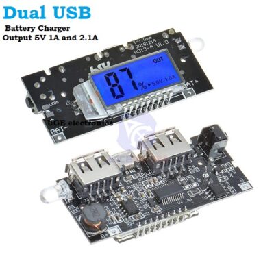 5V 2A Dual USB 18650 Battery DIY Power Bank Charger Controller Module with Display
