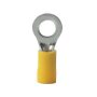 Yellow Ring Connector 10-12 AWG RV 5.5-6 Insulated crimp Ring Terminal wire connector