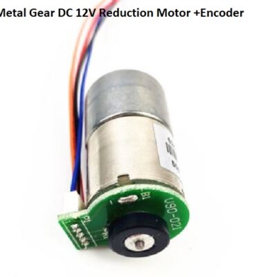 Metal Gear DC 12V Reduction Motor with Encoder and Gearbox from 32 to 64 RPM RC Car Robot 625500/C