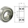 BALL BEARING 625ZZ 5X16X5MM