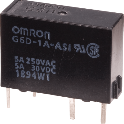 G6D-1A-ASI 12V Slim power PCB relay G6D 12 VDC, 1 N/O contact 5A