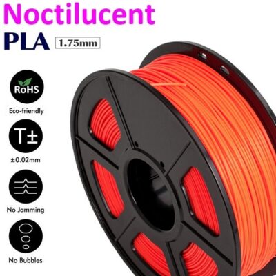 UGE Brand Filament PLA Noctilucent 1.75mm Shining in Dark – RED Color Weight 1kg | Excellent Quality