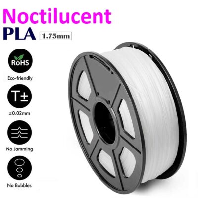 UGE Brand Filament PLA Noctilucent 1.75mm Shining in Dark – White Color Weight 1kg | Excellent Quality