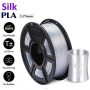 UGE Brand Filament PLA Plus Silk 1.75mm - Silver Color Weight 1kg | Excellent Quality