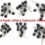 Transistor Package16 Kinds 160pcs S9012 S9013 S9014 S9015 S9018 A1015 C1815 S8550 S8050 2N3904 2N3906 2N5551 2N5401 A42 A92 A733