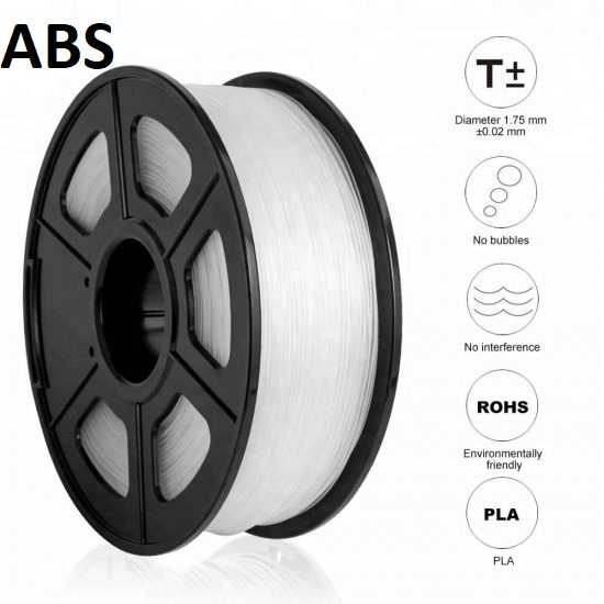 UGE Brand Filament ABS 1.75mm - White Color Weight 1kg | Excellent Quality