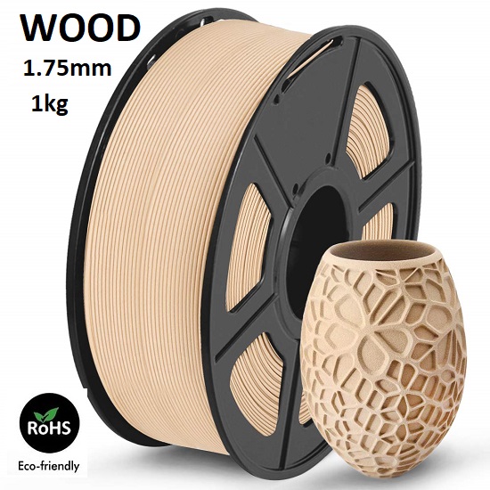 UGE Brand Filament WOOD LOW TEMP 1.75mm - WOOD Color Weight 1kg Excellent Quality
