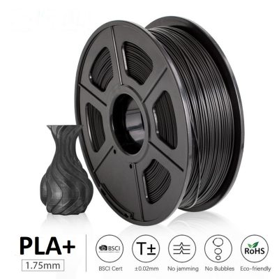 UGE Brand Filament PLA Plus 1.75mm – Black Color Weight 1kg | Excellent Quality
