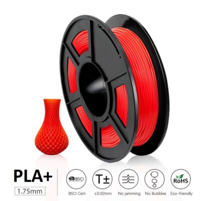 UGE Brand Filament PLA Plus 1.75mm – RED Color Weight 1kg | Excellent Quality