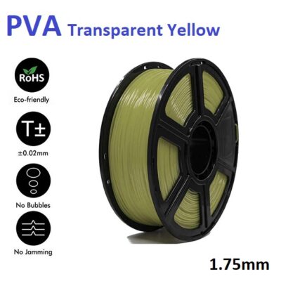 UGE Brand Filament PVA  1.75mm – Transparent Yellow Color Weight 1kg | Excellent Quality