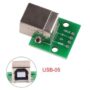 USB TYPE B FEMALE SOCKET BREAKOUT BOARD 2.54MM PITCH ADAPTER CONNECTOR DIP