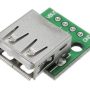USB 2.0 Female Breakout Adapter Connector to DIP 2.54mm Module