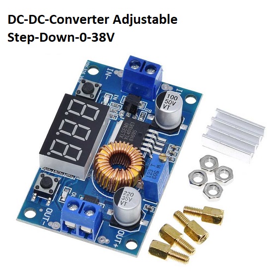 XL4015 DC-DC 5A 75W Adjustable Drop Regulated Power Supply module low ripple 4-38V with digital display