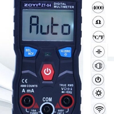DMM True RMS Digital Multimeter 4000 counts Autoranging ZT-S4