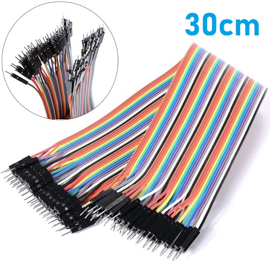 30cm Male - Male Breadboard Jumper Wire for Arduino Dupont M/M