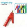 Alligator Test Wire Jack Fish Clip with 10m Opening Jaw and 4mm banana plug Entrance