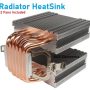 AVC 6 Copper Tube CPU Radiator Fan Heatsink Ultra Quiet for Peltier Cooler Thermoelectric Plate TEC1-12706 TEC1-12709 TEC1-12704