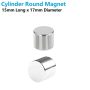 Cylinderical Round 17x15mm Nickel plated Magnet