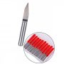 Carbide Endmill CNC Drill Bit 3.175mm x 0.8 x 20° Degree Wood PCB Engraving Router knife Tool End mill RED Cover