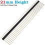 Pin Header 21mm Height Long Pin Male 1x40 Straight 2.54mm pitch