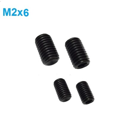 M2 x 6mm Set screw Concave End Black 12.9 grade alloy Steel
