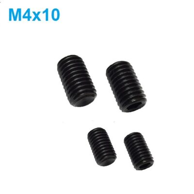 M4 x 10mm Set screw Concave End Black 12.9 grade alloy Steel