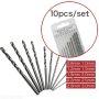 10PCS Twist Drills Set High Speed Steel HSS Round Shank Mini Twist Drill Bit Set 0.8mm-3.0mm