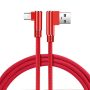 3 meter Red Data Line for Android USB 90 degree double elbow data cable mobile phone data cable charging cable USB