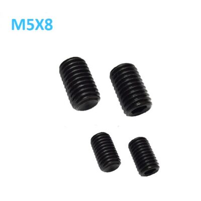 M5 x 8mm Set screw Concave End Black 12.9 grade alloy Steel