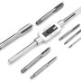M3-M12 1/16"-1/2" Tap Handle Reamer Wrench Set Die Metric HSS Thread Repair Tool