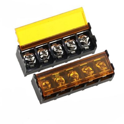 Barrier Screw Terminal Block Connector 5Pin with Safety Cover