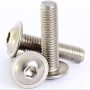 M3x10 Steel Round Button Flange Head Inner Hex Socket Allen Bolt Screws Bolts with Collar