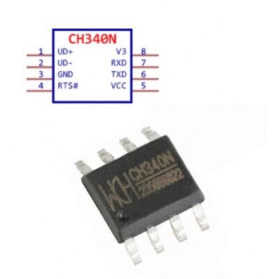 CH340N USB to UART TTL Converter IC SMD SOP-8