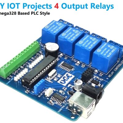 Atmega328 Based PLC Style 4 output relays with WIFI and Bluetooth Connectivity for DIY IOT projects0000