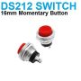 DS212 Push button Momentary Switch 16mm Red Round