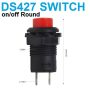 DS-427 Push button ON-OFF Switch 12mm Red Round
