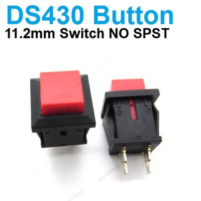 DS-430 Push button Momentary Switch 12mm Red Square